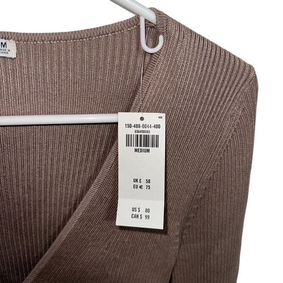 abercrombie Long-Sleeve V-Neck Sweater Bodysuit - new with tags - Picture 5 of 13